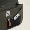 Hermès Dépêche 25 – Vert-de-Gris / Noir / Fauve
