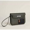 Hermès Dépêche 25 – Vert-de-Gris / Noir / Fauve