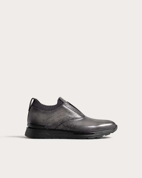 S6255-001_fast-track-slip-on_graphite-moss_berluti_01 BERLUTI, Slip-On Fast Track