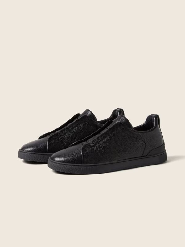 BASKETS TRIPLE STITCH™ EN CUIR NOIR