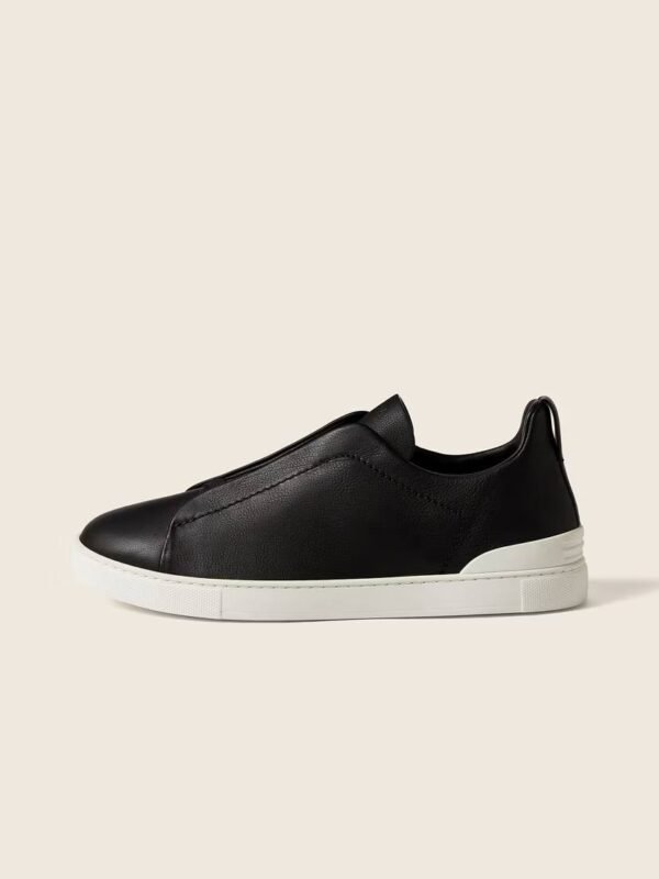 BASKETS TRIPLE STITCH™ EN CUIR NOIR