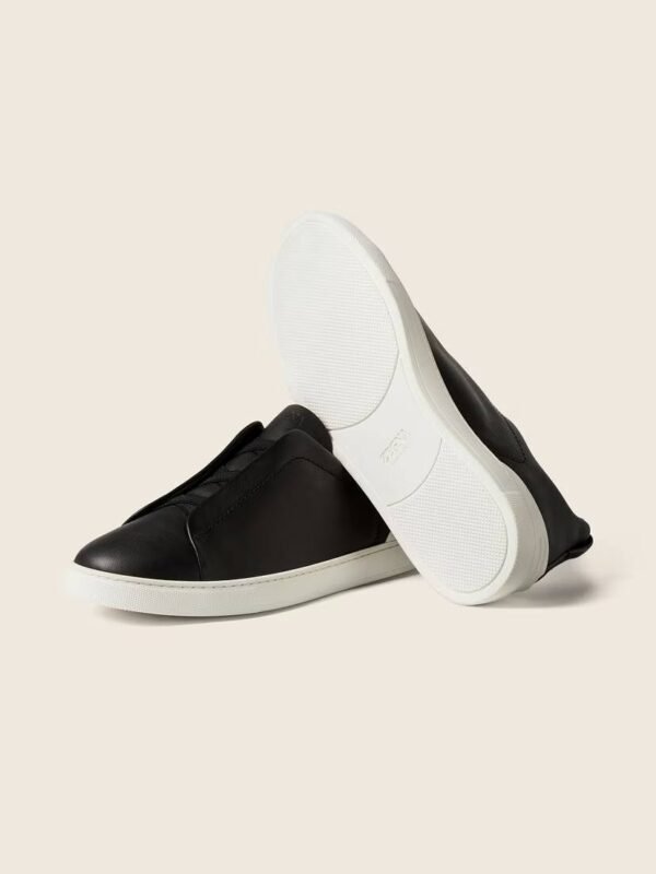 BASKETS TRIPLE STITCH™ EN CUIR NOIR
