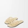 Petal Anagram slide in calfskin